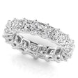 Princess Cut Lab Diamonds Eternity Ring Wedding Band 14K White Gold (7.68ct)