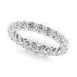 Round Cut Lab Diamonds Eternity Ring Wedding Band 14K White Gold (1.89ct)