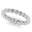 Round Cut Diamonds Full Eternity Ring Ring Wedding Band 14K White Gold (1.89ct)