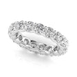Round Cut Lab Diamonds Eternity Ring Wedding Band 14K White Gold (3.23ct)