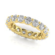 Round Cut Lab Diamonds Eternity Ring Wedding Band 14K Yellow Gold (3.23ct)