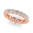 Round Cut Lab Diamonds Eternity Ring Wedding Band 18K Rose Gold (3.23ct)