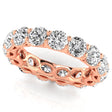 Round Cut Diamonds Eternity Ring Wedding Band 18K Rose Gold (4.58ct)