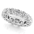 Round Cut Diamonds Eternity Ring Wedding Band 14K White Gold (7.07ct)
