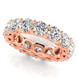 Round Cut Diamonds Full Eternity Ring Ring Wedding Band 18K Rose Gold (7.07ct)
