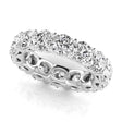 Round Cut Lab Diamonds Eternity Ring Wedding Band in Platinum (7.07ct)