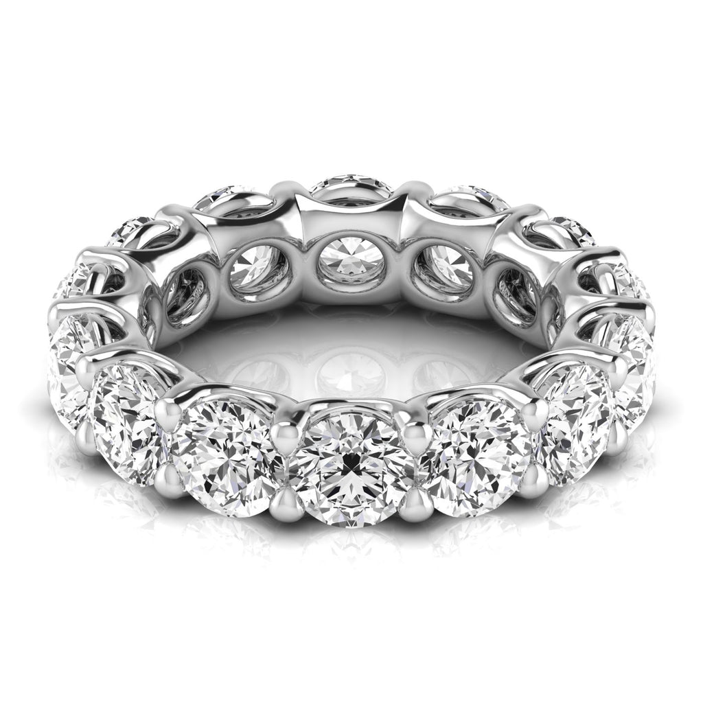 Round Cut Lab Diamonds Eternity Ring Wedding Band in Platinum (7.07ct)