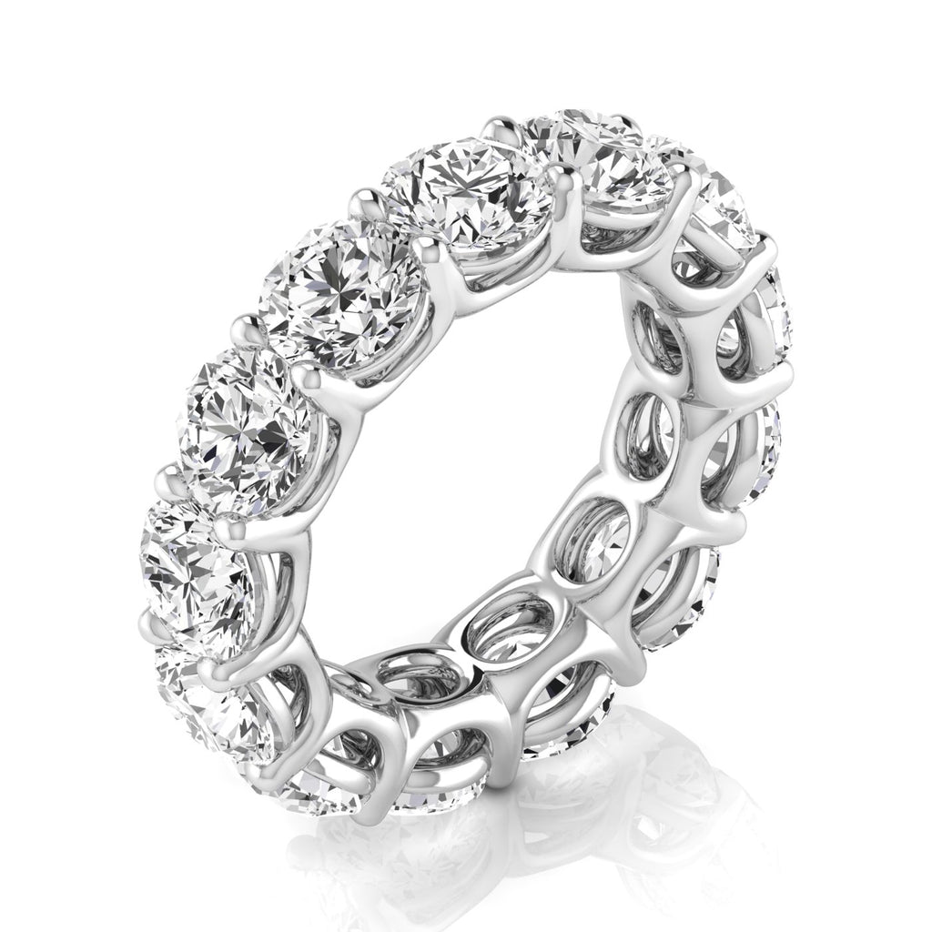 Round Cut Lab Diamonds Eternity Ring Wedding Band in Platinum (8.52ct)