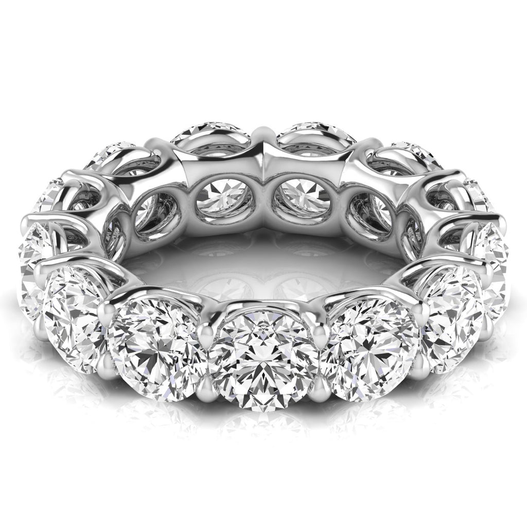 Round Cut Diamonds Eternity Ring Wedding Band in Platinum (8.52ct)