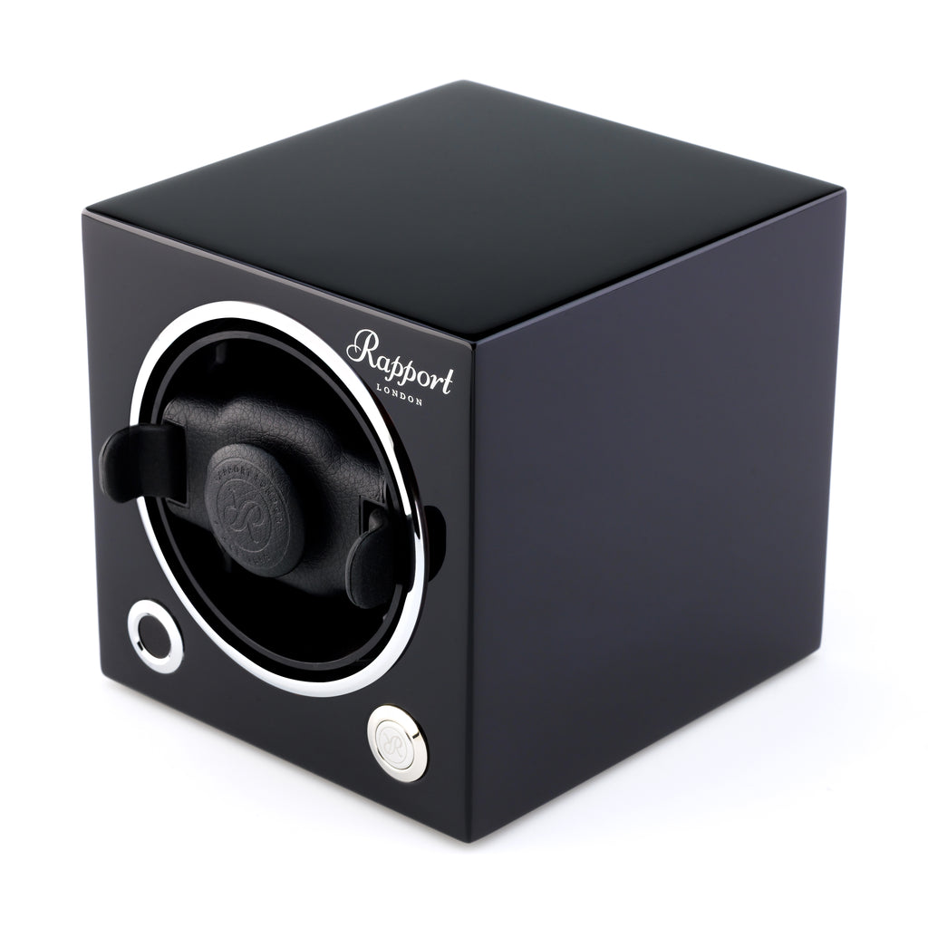Rapport London Evocube Electric Single Watch Winder Midnight Black