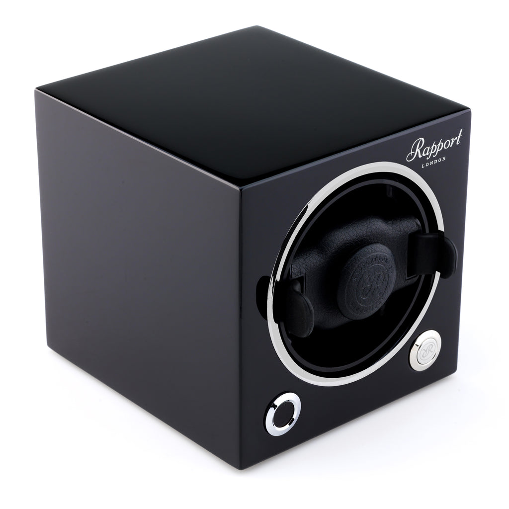 Rapport London Evocube Electric Single Watch Winder Midnight Black