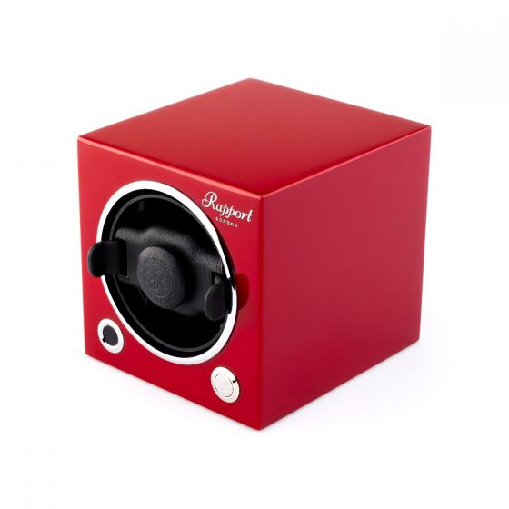Rapport London Evocube Electric Single Watch Winder Crimson Red