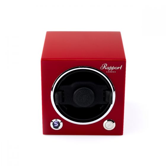 Rapport London Evocube Electric Single Watch Winder Crimson Red