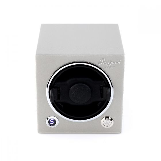 Rapport London Evocube Electric Single Watch Winder Platinum Silver