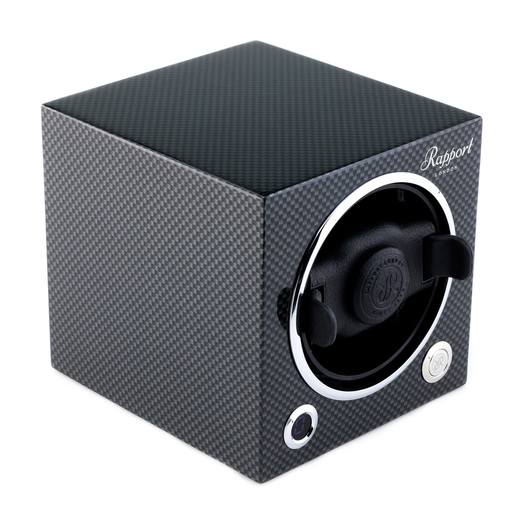 Rapport London Evocube Electric Single Watch Winder Carbon Fiber
