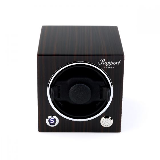 Rapport London Evocube Electric Single Watch Winder Macassar Wood