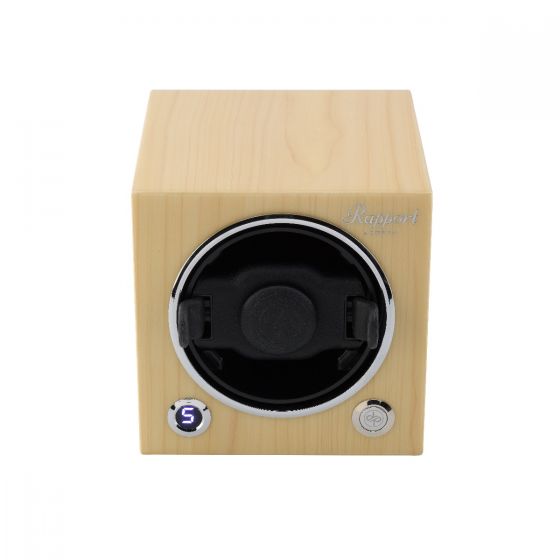 Rapport London Evocube Electric Single Watch Winder Maple Wood