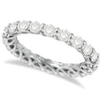 Luxury Lab Grown Diamond Eternity Anniversary Ring Band 14k White Gold (1.50ct)