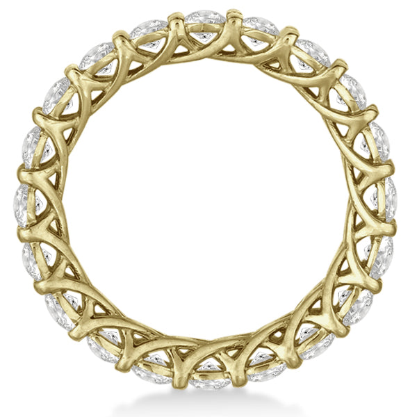 Luxury Lab Diamond Eternity Anniversary Ring Band 14k Yellow Gold (1.50ct)