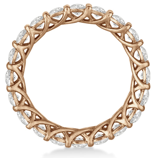 Luxury Diamond Eternity Anniversary Ring Band 14k Rose Gold (1.50ct)