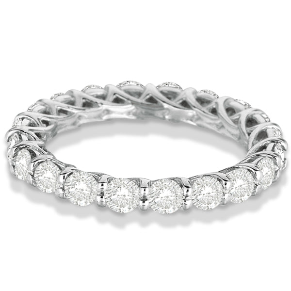 Luxury Diamond Eternity Anniversary Ring Band 14k White Gold (1.50ct)