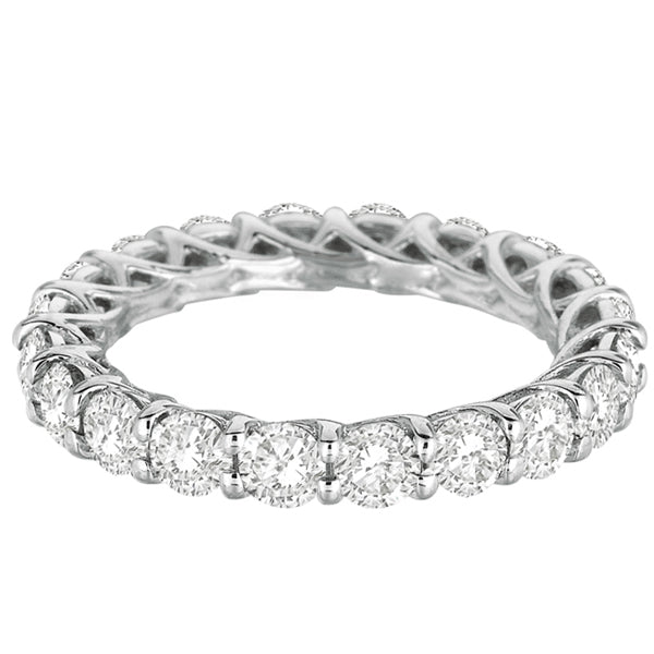 Luxury Lab Grown Diamond Eternity Band Anniversary Ring 14k White Gold (3.00ct)