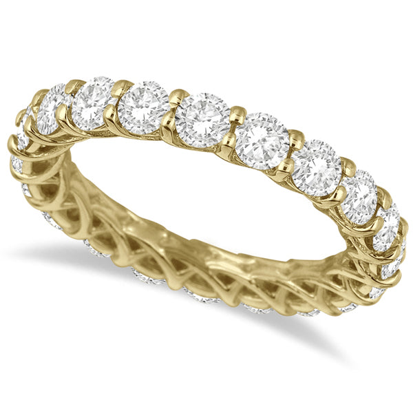 Luxury Diamond Eternity Band Anniversary Ring 14k Yellow Gold (3.00ct)