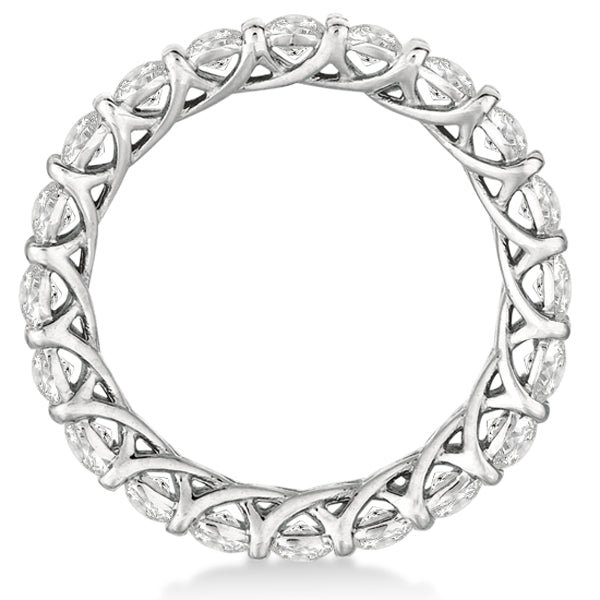 Luxury Lab Grown Diamond Eternity Anniversary Ring Band 14k White Gold (2.00ct)