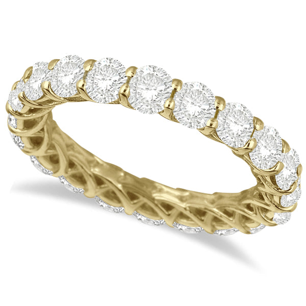 Luxury Lab Diamond Eternity Ring Anniversary Band 14k Yellow Gold (4.00ct)