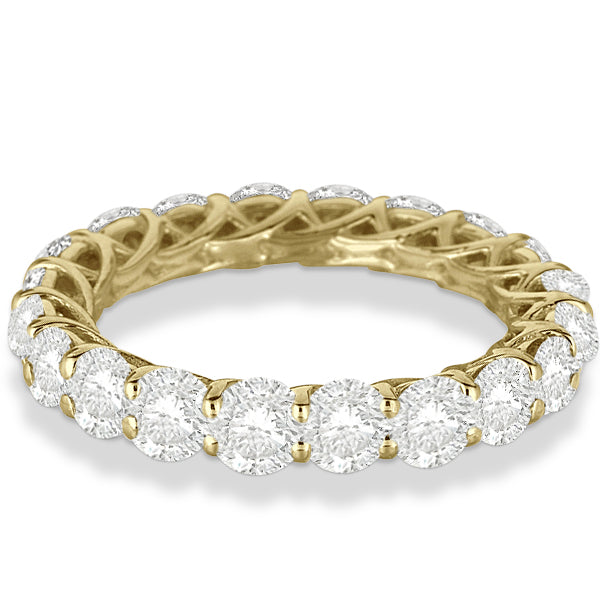 Luxury Lab Diamond Eternity Ring Anniversary Band 14k Yellow Gold (4.00ct)