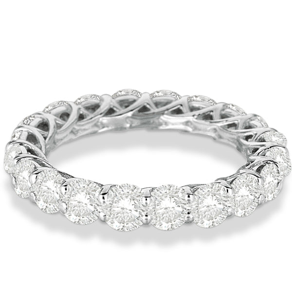Luxury Diamond Eternity Ring Anniversary Band 14k White Gold (4.00ct)