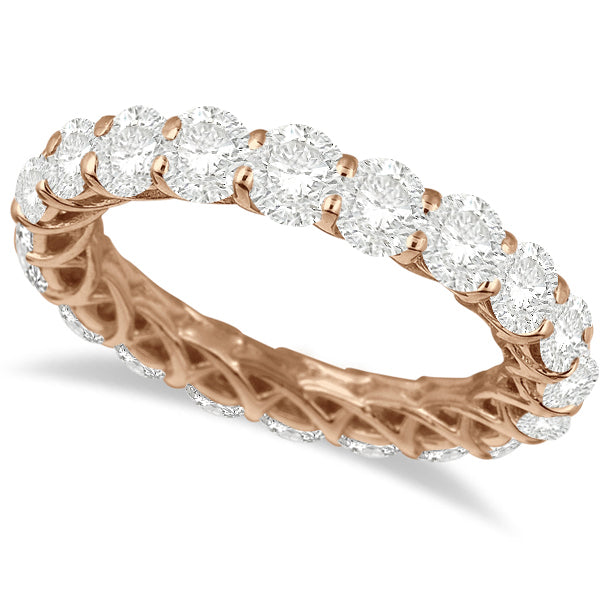 Luxury Lab Diamond Eternity Anniversary Ring Band 14k Rose Gold (4.50ct)