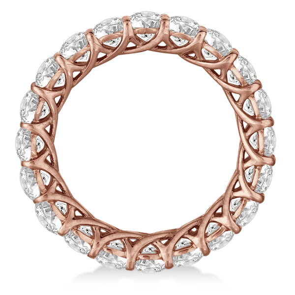Luxury Lab Diamond Eternity Anniversary Ring Band 14k Rose Gold (4.50ct)