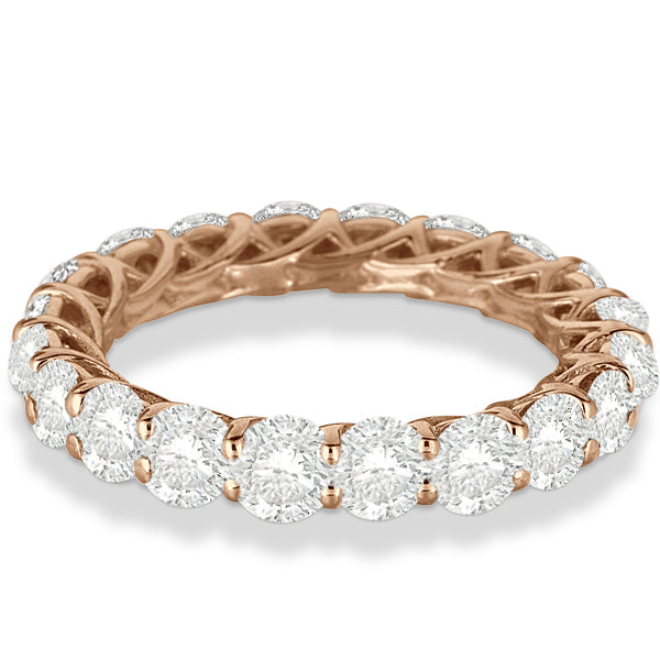 Luxury Lab Diamond Eternity Anniversary Ring Band 14k Rose Gold (4.50ct)