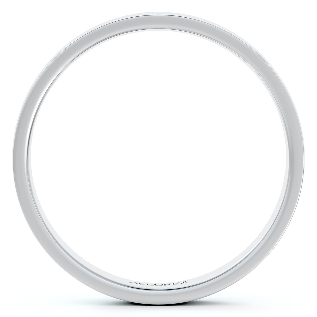 950 Platinum Plain Wedding Band Flat Comfort Fit (3mm)