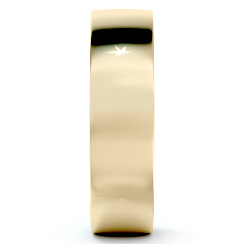 14k Yellow Gold Plain Wedding Band Flat Comfort-Fit Plain Ring (5 mm)
