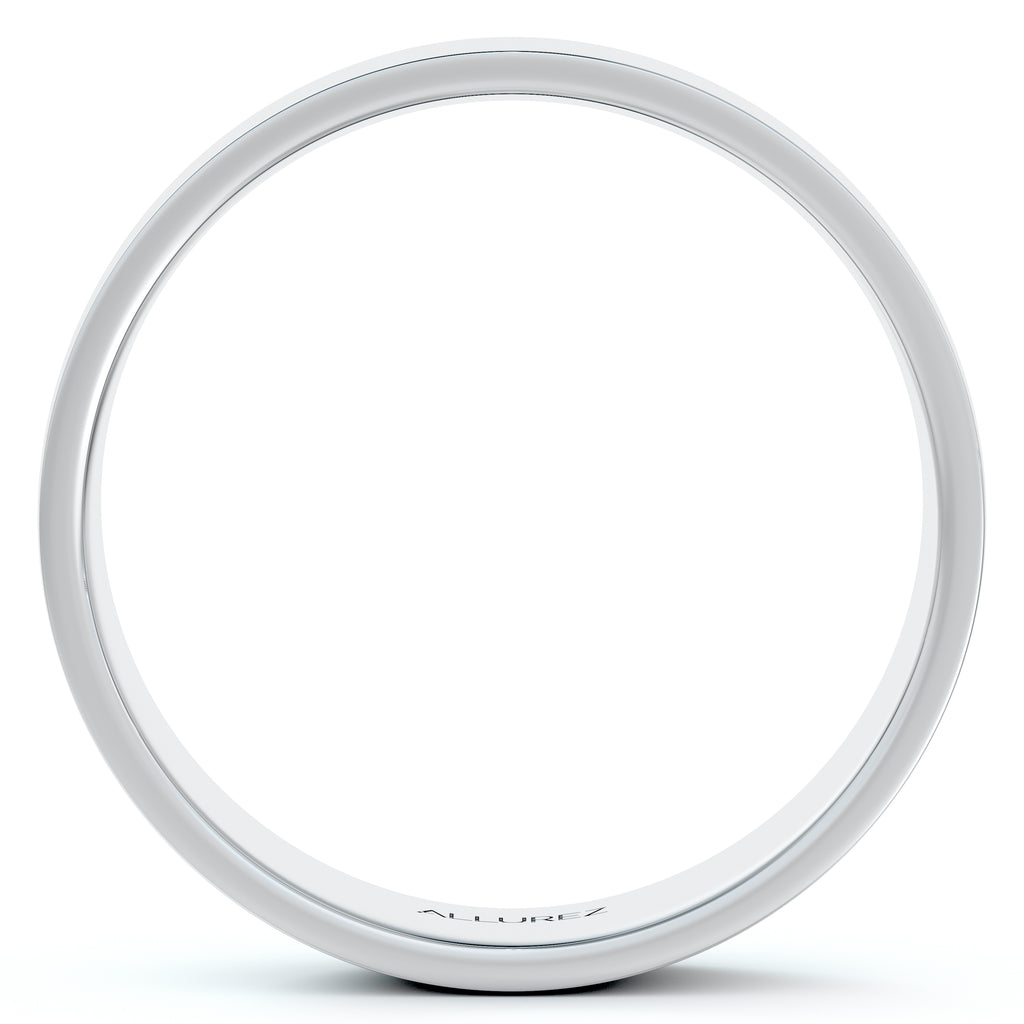 18k White Gold Wedding Band Flat Comfort-Fit (5 mm)