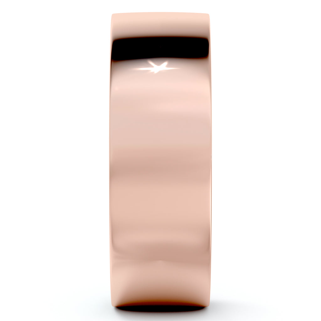 Flat Comfort Fit Plain Ring Wedding Band 14k Rose Gold (6mm)