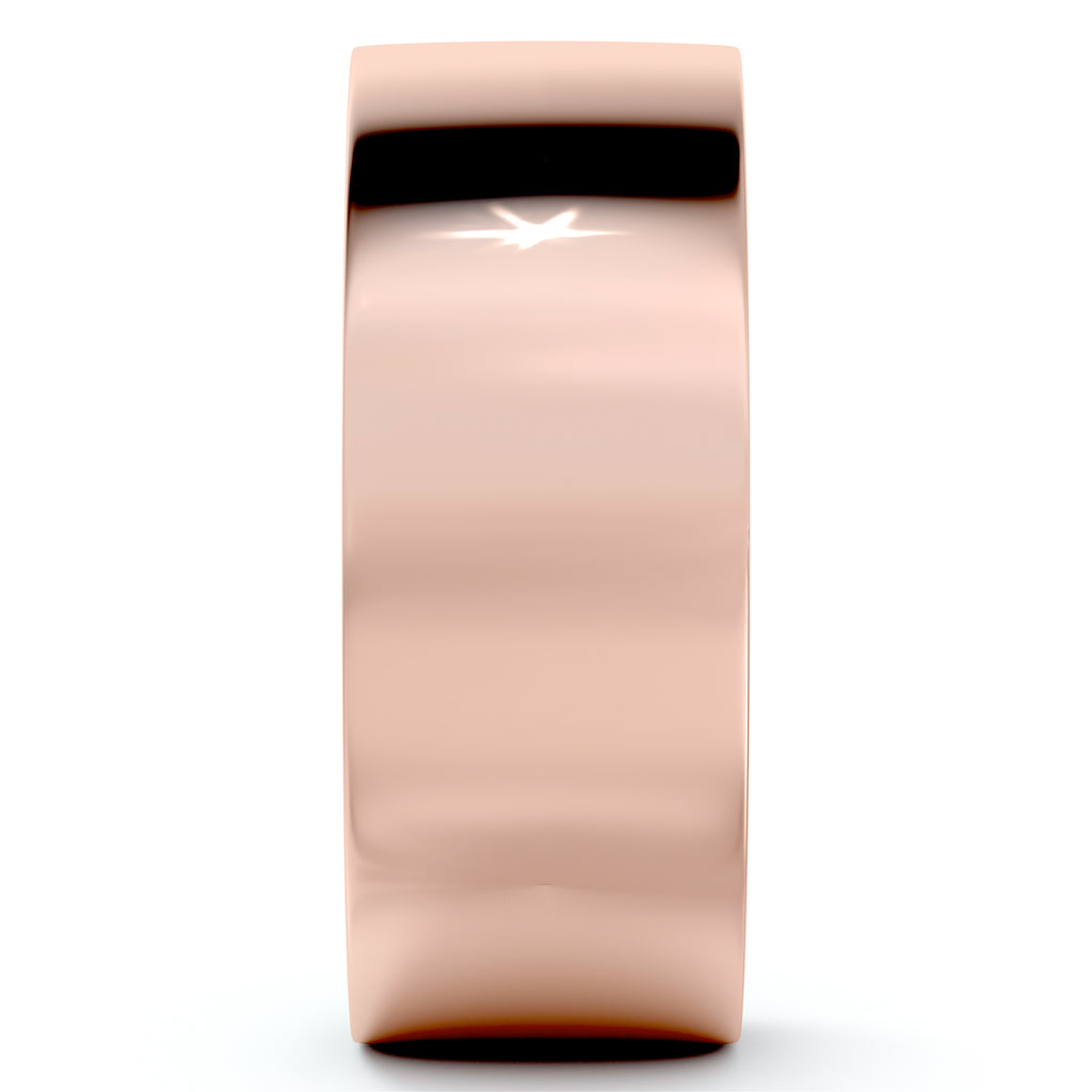 Flat Comfort Fit Plain Ring Wedding Band 14k Rose Gold (7mm)