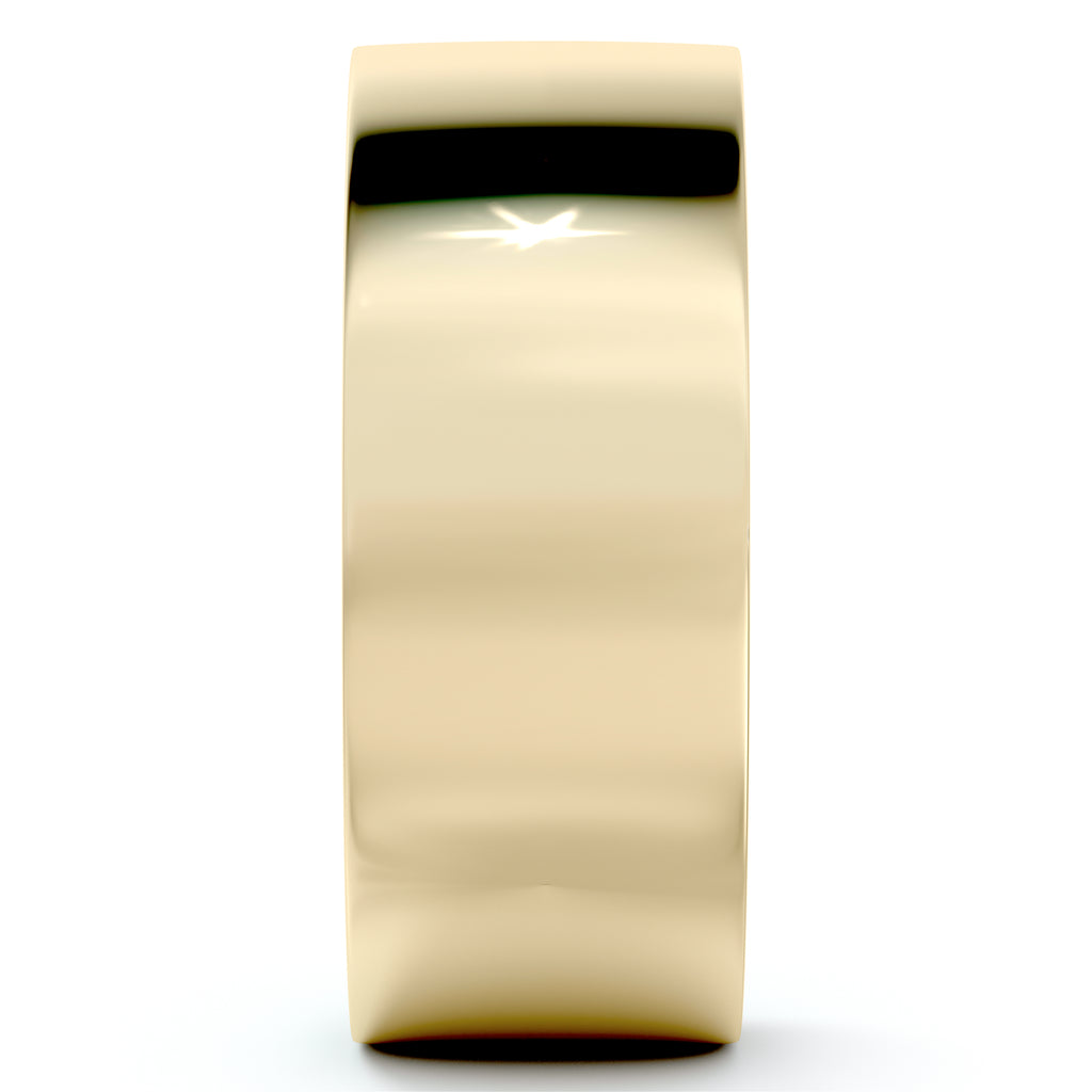 14k Yellow Gold Plain Wedding Band Flat Comfort-Fit Plain Ring (7 mm)