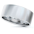 18k White Gold Wedding Band Flat Comfort-Fit Ring (7 mm)
