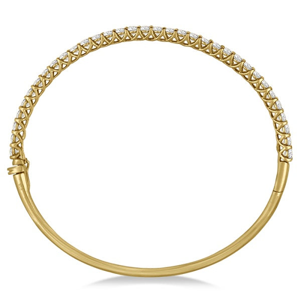 Luxury Stackable Diamond Bangle Bracelet 14k Yellow Gold (4.00ct)
