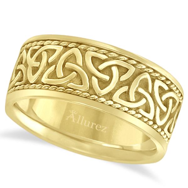 14K Yellow Gold Diamond Men's Wedding Band Size hm- MagicGlo #9526