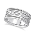 Men's Celtic Irish Hand Made Rope Wedding Band Palladium (10mm)