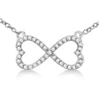 Pave Infinity Heart Diamond Pendant Necklace 18k White Gold (0.39ct)