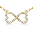 Pave Infinity Heart Diamond Pendant Necklace 18k Yellow Gold (0.39ct)