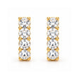 Hinged Hoop Diamond Huggie Style Earrings 14k Yellow Gold (1.51ct)