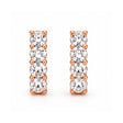 Hinged Hoop Diamond Huggie Style Earrings 14k Rose Gold (1.00ct)