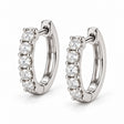Hinged Hoop Diamond Huggie Style Earrings 14k White Gold (0.50ct)