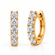 Hinged Hoop Diamond Huggie Style Earrings 14k Yellow Gold (0.50ct)